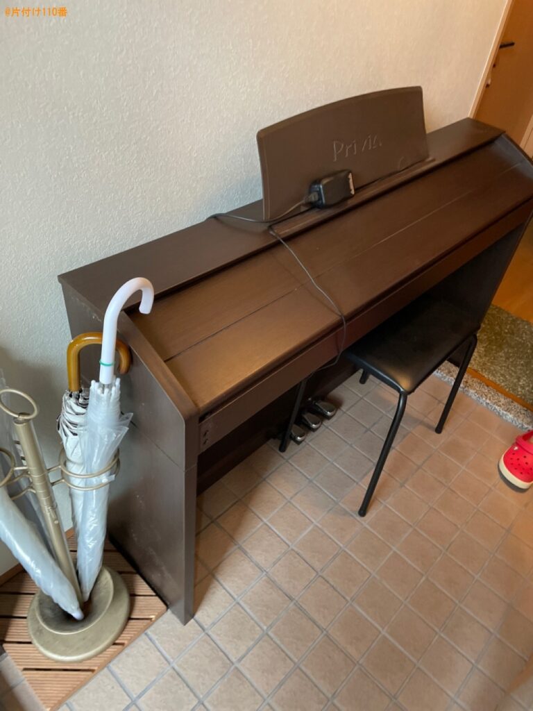 【大津市】電子ピアノ、椅子の回収・処分ご依頼　お客様の声