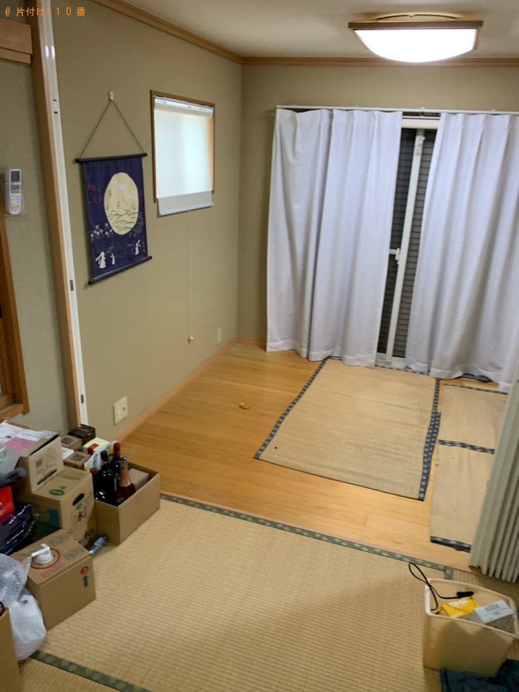 【大津市】折り畳みベッド、テーブル等の回収とハウスクリーニング